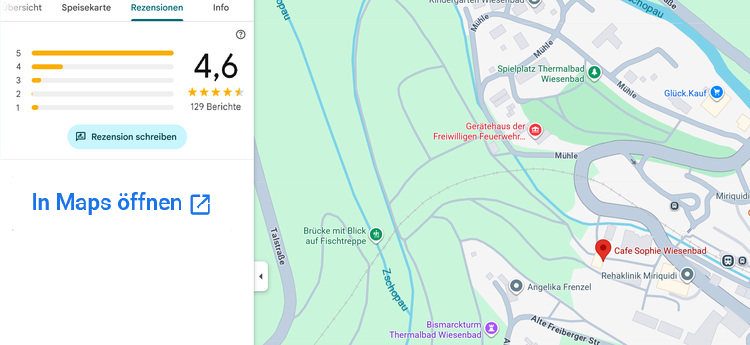 Bewertungen bei google - Link dazu